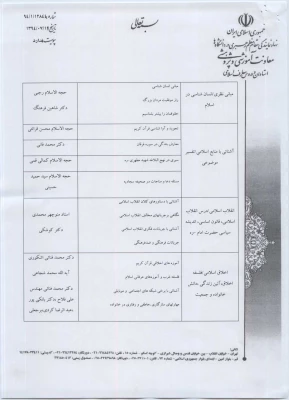 طرح ویژه اساتید و دانشجویان معارف 4