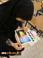 گزارش تصویری کارگاه آموزشی نقاشی و طراحی توسط دانشجو معلم سرکار خانم سمیه خانی در سرای دانشجویی 2