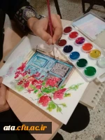 گزارش تصویری کارگاه آموزشی نقاشی و طراحی توسط دانشجو معلم سرکار خانم سمیه خانی در سرای دانشجویی 4