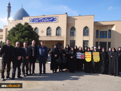 حضور دکتر محمودلو سرپرست امور پردیس های استان و دکتر پایز سرپرست پردیس علامه طباطبایی و کارکنان، اساتید و دانشجویان دانشگاه فرهنگیان در مراسم گرامیداشت یوم الله 9 دی در مصلای امام خمینی (ره) ارومیه