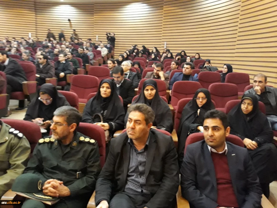 حضور دکتر محمودلو سرپرست امور پردیس های استان، دکتر پایز سرپرست پردیس علامه طباطبایی ارومیه و اساتید و مسئولان دانشگاه فرهنگیان استان آذربایجان غربی در مراسم گرامیداشت دهه فجر در دانشگاه ارومیه 2