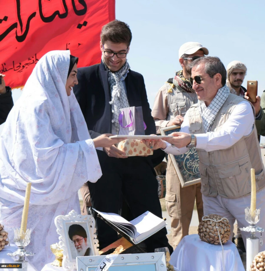 ازدواج دانشجویی در کنار بهشت آبی اروند زیر سایه پرچم آقا امام رضا (ع) 2