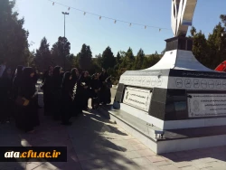 غبارروبی و گل افشانی مزار شهدای معظم هشت سال دفاع مقدس و شهدای معزز مدافعین حرم توسط دانشجومعلمان پردیس علامه طباطبایی آذربایجان غربی 5