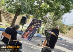 مراسم عزاداری سرور و سالار شهیدان امام حسین (ع) و یاران باوفایش با حضور مسئولین، اساتید، کارکنان و جمعی از دانشجویان در محوطه دانشگاه فرهنگیان استان آذربایجان غربی برگزار شد 2