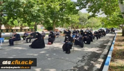 مراسم عزاداری سرور و سالار شهیدان امام حسین (ع) و یاران باوفایش با حضور مسئولین، اساتید، کارکنان و جمعی از دانشجویان در محوطه دانشگاه فرهنگیان استان آذربایجان غربی برگزار شد 2